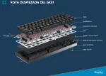 Geeky Gk61 60% | keičiama mechaninė žaidimų klaviatūra | 62 klavi&scaron;ų daugiaspalvis rgb led ap&scaron;vietimas, skirtas pc/mac žaidėjams | iso es ispanų i&scaron;dėstymas (juoda, mechaninė ruda)