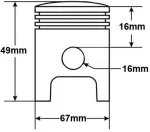 Other CILINDRAS ATV 250 CG 67mm PIN 16mm AC HW