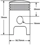Other Stūmoklis JAWA 350 638 58,75 mm 3 ANODUOTI DUELLS DI