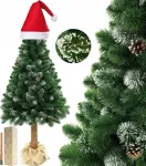 Dirbtinė eglutė ant kamieno Diamond Premium pu&scaron;is 220cm tanki lux + kepurė