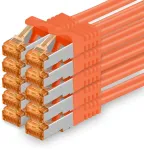 1attack.de Cat.7 tinklo kabelis Cat7 ethernet kabelis patch kabelis tinklo Lan kabelis Cat.7 neapdorotas kabelis 10 gb/s (sftp pimf lszh) rinkinys su rj45 jungtimi cat.6a