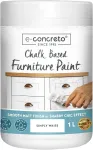 E-concreto kreidiniai baldų dažai balti 1 l su mai&scaron;ykle, medienos spalva shabby chic i&scaron;vaizdai, baldų dažai, lengvai naudojami, vandens pagrindo baldų dažai, kreidos spalvos balti, greitai džiūstantys