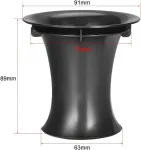 Kompiuterio kolonėlės Sourcing map garsiakalbio anga žemų dažnių garsiakalbio bass reflex woofer dėžės vamzdžio ventiliacijos anga 76 mm x 89 mm, 2 vnt.