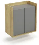 MOBIUS cabinet 2D color: hikora oak/pilkas
