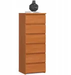 Akord Komoda svetainei spintelė Cl6 40 cm 6 stalčiai moderni auk&scaron;ta talpi alksnio