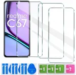 3x grūdintas stiklas, skirtas realme c67 4g, 9h ekrano apsauga, 3 vnt. rinkinys