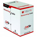 TECHLY 029167 TechlyPro F/UTP Cat5e lauko tinklo masinis kabelis 4x2 kietas CCA 305m dėžė juodas