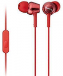 Sony MDR-EX155AP į ausis ki&scaron;amos ausinės su mikrofonu, raudonos