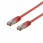 Kabelis DELTACO S/FTP Cat6, LSZH, 0,5m, raudonas / SFTP-60RH