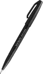 &bdquo;Pentel&ldquo; teptuko formos ženklas, plonas, 1 spalva, juodas, teptuko galiukas, 0,5 mm, 2 mm