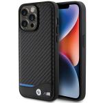 BMW Leather Carbon Apple iPhone 15 Pro Max - dėklas telefonui juodos spalvos
