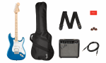 Squier Elektrinės gitaros komplektas Fender Affinity Strat HSS + Frontman 15G, mėlyna