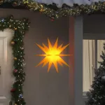 Kalėdinis &scaron;viestuvas su LED, geltonas, 57cm, sulankstomas