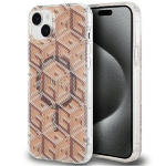 Dėklas GUESS GUHMP15MHGCUSTGW IPHONE 15 PLUS / 14 PLUS 6.7 "BROWN / BROWN HARDCASE IML GCUBE MAGSAFE