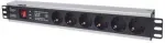 Intracom Intellinet 713962 stovo PDU su 6 lizdais, 19", 1.5U, vir&scaron;įtampių apsauga, 3 m laidas