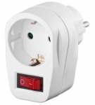 MicroConnect Safety Socket Adapteris, Baltas