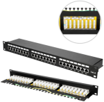 Extralink CAT6 STP V2 | Prievadų skydas (patchpanel) | 24 prievadai