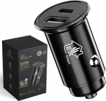 Extralink Smart Life 38W, 1x USB-C, 1x USB-A, juoda