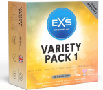 EXS Variety Pack 1 - 48 Premium Latex Condoms, Mixed Types & Flavours
