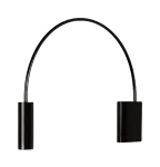 6,2W LED sieninis &scaron;viestuvas VOLTA, juodas, 3000K