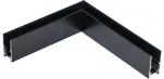 Pavir&scaron;inio magnetinės sistemos ZAMBELIS bėgelio horizontalus kampinis sujungimas, 48V, juodas, 2082B-C2