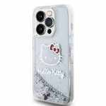 &bdquo;Hello Kitty&ldquo; skysto blizgančio galvanizavimo galvutės logotipo dėklas, skirtas &bdquo;iPhone 15 Pro&ldquo;, skaidrus