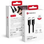 Cable USB C to USB C Forcell F-Energy QC4.0 PD 3A 60W 3 m C338 juodas