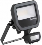 Ledvance 6-8W LED prožektorius FL 10 GEN4, juodas, 3000K, IP65, su judesio davikliu