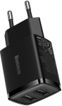 TINKLO Įkroviklis Baseus kompakti&scaron;kas įkroviklis CCXJ010201 10,5W 2x USB-A Juodas