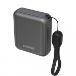 Powerbank Dudao K22+ 10000mAh 22.5W USB-C with pendant/cable - pilkos spalvos