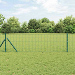 Tvora su stulpais Žalia 0,8 x 10 m Plienas ir PVC