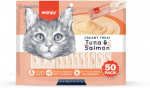 &bdquo;wanpy&ldquo; &ndash; &bdquo;Wanpy&ldquo; kačių kreminiai, laižomi skanėstai su tunu ir la&scaron;i&scaron;a, 50 vnt. pakuotėje, 700 g (50 x 14 g) &ndash; 700 g (50 x 14 g)