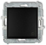 Karlik Elektrotechnik 12IWP-5 ICON Jungiklio mechanizmas, &scaron;viesus, matinė juoda 12IWP-5