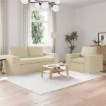 Sofa Sofos komplektas 2 vnt. Kreminė audinys