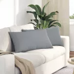 Sofa Pagalvės 2 vnt. audinys &Scaron;viesiai pilka 80 x 40 cm