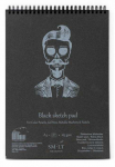 Smiltainis Bloknotas eskizams Authentic A4 30l, 165gsm, juodi lapai