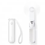 Ventiliatorius Jisulife Handheld Fan Life8 Mini Portable USB Fan with 2000mAh Power Bank and Flashlight - Baltas