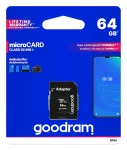 66-226# &bdquo;Micro SDXC&ldquo; kortelė 64 GB + SD Cl10goodram UHS-I adapteris