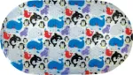 TFA Bath Mat Slip Resistant Polar Animals - Mėlyna - 70 x 39 cm.