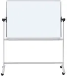 Office Products Ne&scaron;iojama sausa trinama magnetinė lenta OFFICE PRODUCTS, dvipusė, lakuota, aliuminio rėmas, pasvirimo kampo reguliavimas, 170x100 cm, (20066611-14)