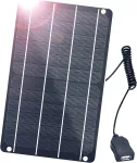 FlexSolar ne&scaron;iojamasis monokristalinis saulės skydelis su USB-A 6 W, 5 V FLS-P0-050050-1