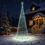 LED Kalėdų medis 400 cm 1028 LED &Scaron;alta balta Plienas Juoda