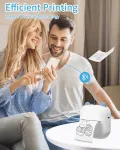 Zounin mini spausdintuvas, ne&scaron;iojamas nuotraukų spausdintuvas, i&scaron;manusis bluetooth spausdintuvas (mėlynas)
