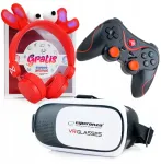 Webski 3d Vr akiniai su ausinėmis + Bluetooth pultelis