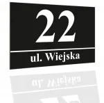 Nerūdijančio plieno juoda aliumininė adreso lentelė su namo numeriu