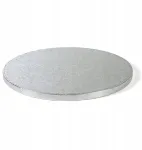Angli&scaron;kas padėklas tortui 60 cm sidabrinis storas