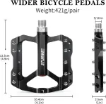 Sturme dviračio pedalai su 3 sandariais guoliais Cnc aliumininiai Mtb 9/16 colio neslystantys apsaugoti nuo dulkių skirti kalnų dviračiui/plento Dviračiui/e-dviračiui/bmx/miesto dviračiui