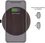 Gowood - 15w greitas belaidis įkroviklis i&scaron; rie&scaron;utmedžio - greitas belaidis įkroviklis su 2m tvirtu ir patvariu įkrovimo kabeliu - led integruotas belaidis usb-c įkroviklis