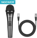 Neewer kardioidinis dinaminis mikrofonas su xlr male į xlr female kabeliu, tvirta metalinė konstrukcija profesionaliam muzikos instrumentų įra&scaron;ymui, vokalams, transliacijoms, kalbai, juodas (nw-040)
