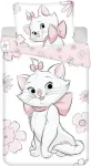 Jerry Fabrics Marie Aristocats Flowers patalynės komplektas, 100% medvilnės antklodės užvalkalas 140 x 200 cm + pagalvės užvalkalas 65 x 65 cm